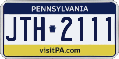 PA license plate JTH2111