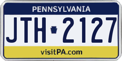 PA license plate JTH2127
