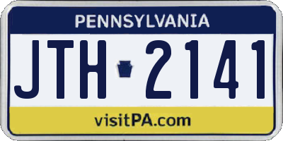 PA license plate JTH2141