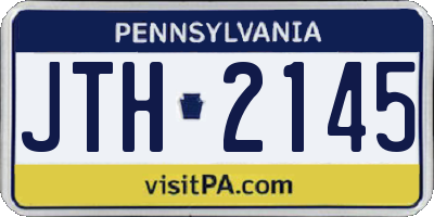 PA license plate JTH2145
