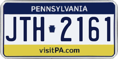 PA license plate JTH2161