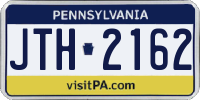 PA license plate JTH2162
