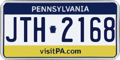 PA license plate JTH2168
