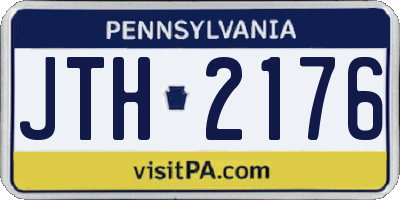 PA license plate JTH2176
