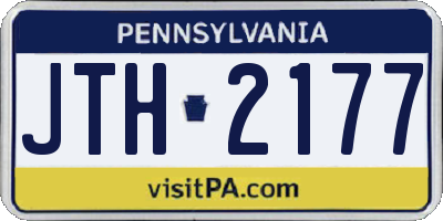 PA license plate JTH2177