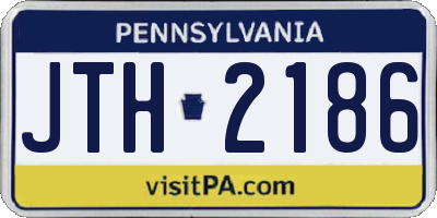 PA license plate JTH2186