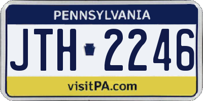 PA license plate JTH2246