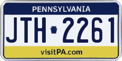 PA license plate JTH2261