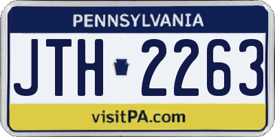 PA license plate JTH2263