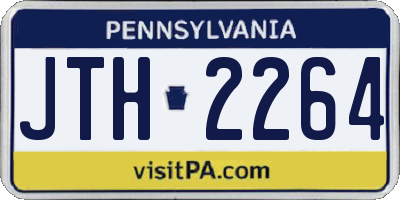 PA license plate JTH2264