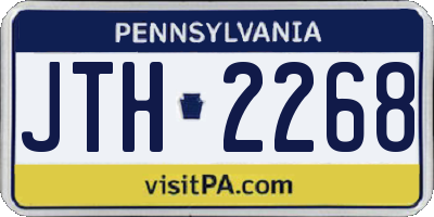 PA license plate JTH2268