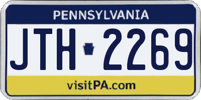 PA license plate JTH2269