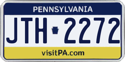 PA license plate JTH2272
