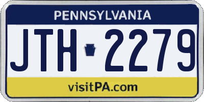 PA license plate JTH2279