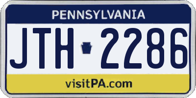 PA license plate JTH2286
