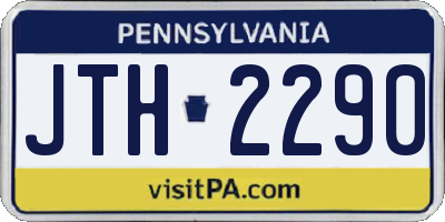 PA license plate JTH2290