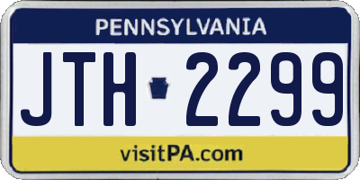 PA license plate JTH2299