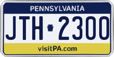 PA license plate JTH2300