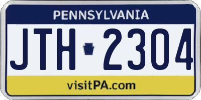 PA license plate JTH2304