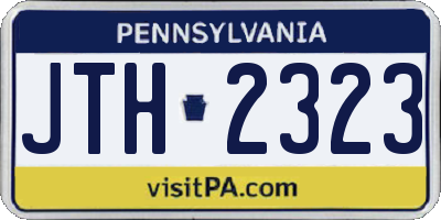 PA license plate JTH2323