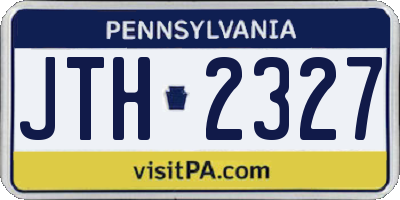 PA license plate JTH2327