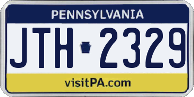 PA license plate JTH2329