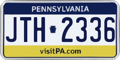 PA license plate JTH2336