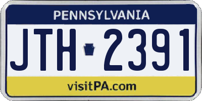 PA license plate JTH2391