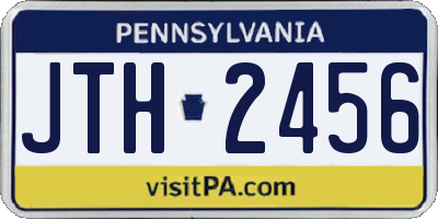 PA license plate JTH2456
