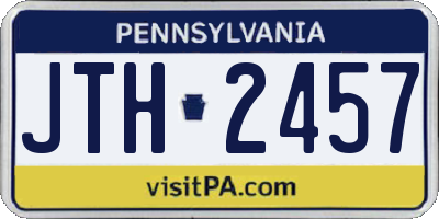 PA license plate JTH2457