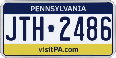 PA license plate JTH2486