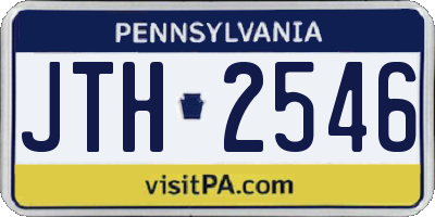 PA license plate JTH2546