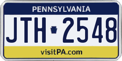 PA license plate JTH2548