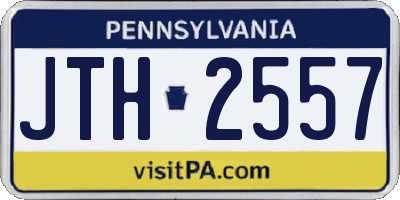 PA license plate JTH2557