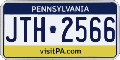 PA license plate JTH2566