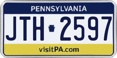 PA license plate JTH2597