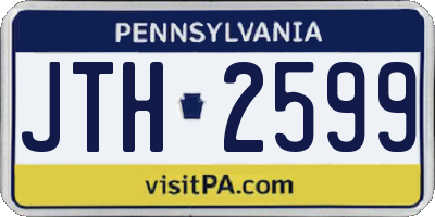 PA license plate JTH2599