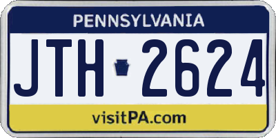 PA license plate JTH2624