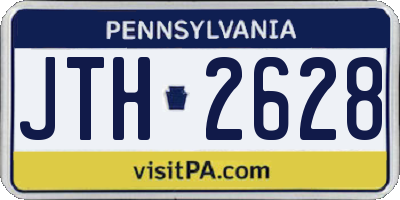 PA license plate JTH2628