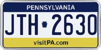 PA license plate JTH2630