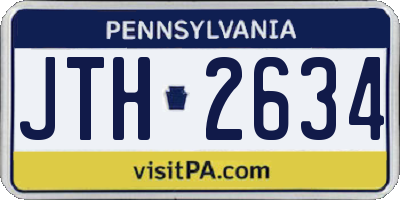 PA license plate JTH2634