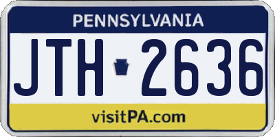 PA license plate JTH2636