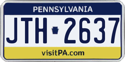 PA license plate JTH2637