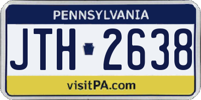 PA license plate JTH2638