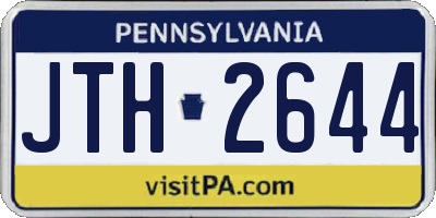 PA license plate JTH2644