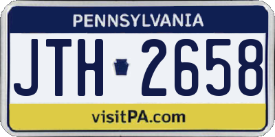 PA license plate JTH2658