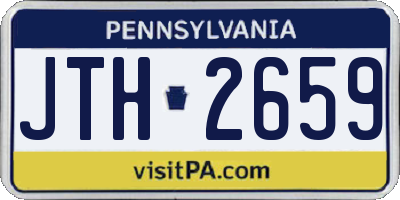 PA license plate JTH2659