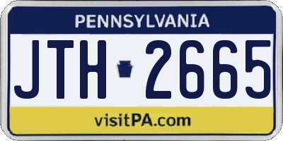 PA license plate JTH2665