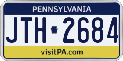 PA license plate JTH2684