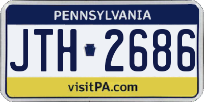PA license plate JTH2686
